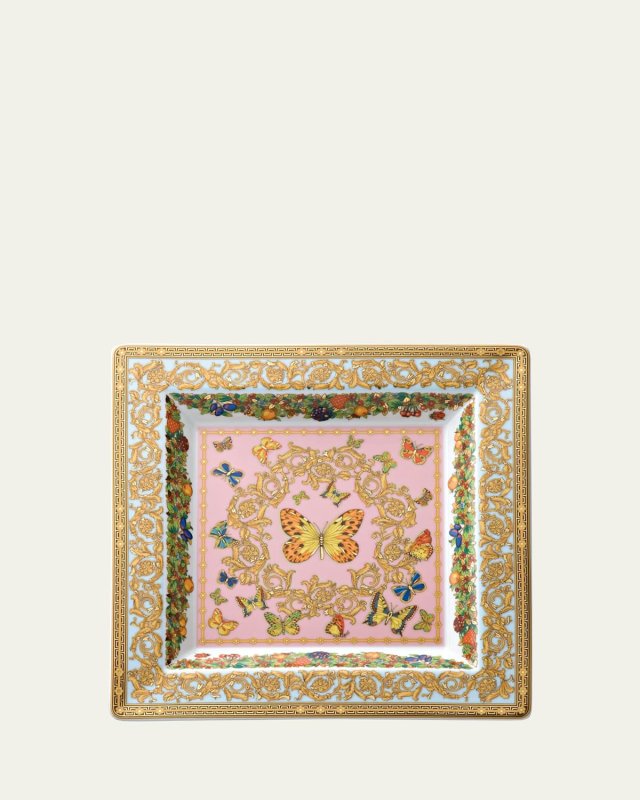 Butterfly Garden Square Tray